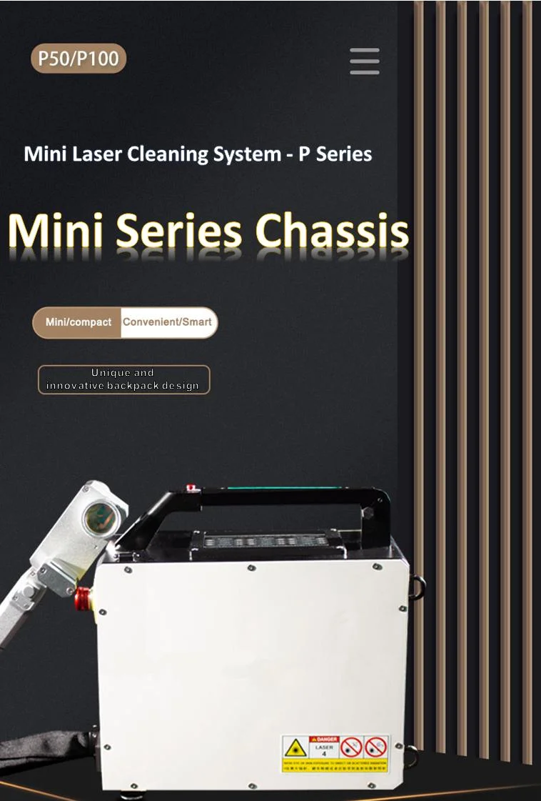 50W 100W Portable Pulsed Laser Cleaning Machine for Metal Laser Rust Removal Mould Cleaning