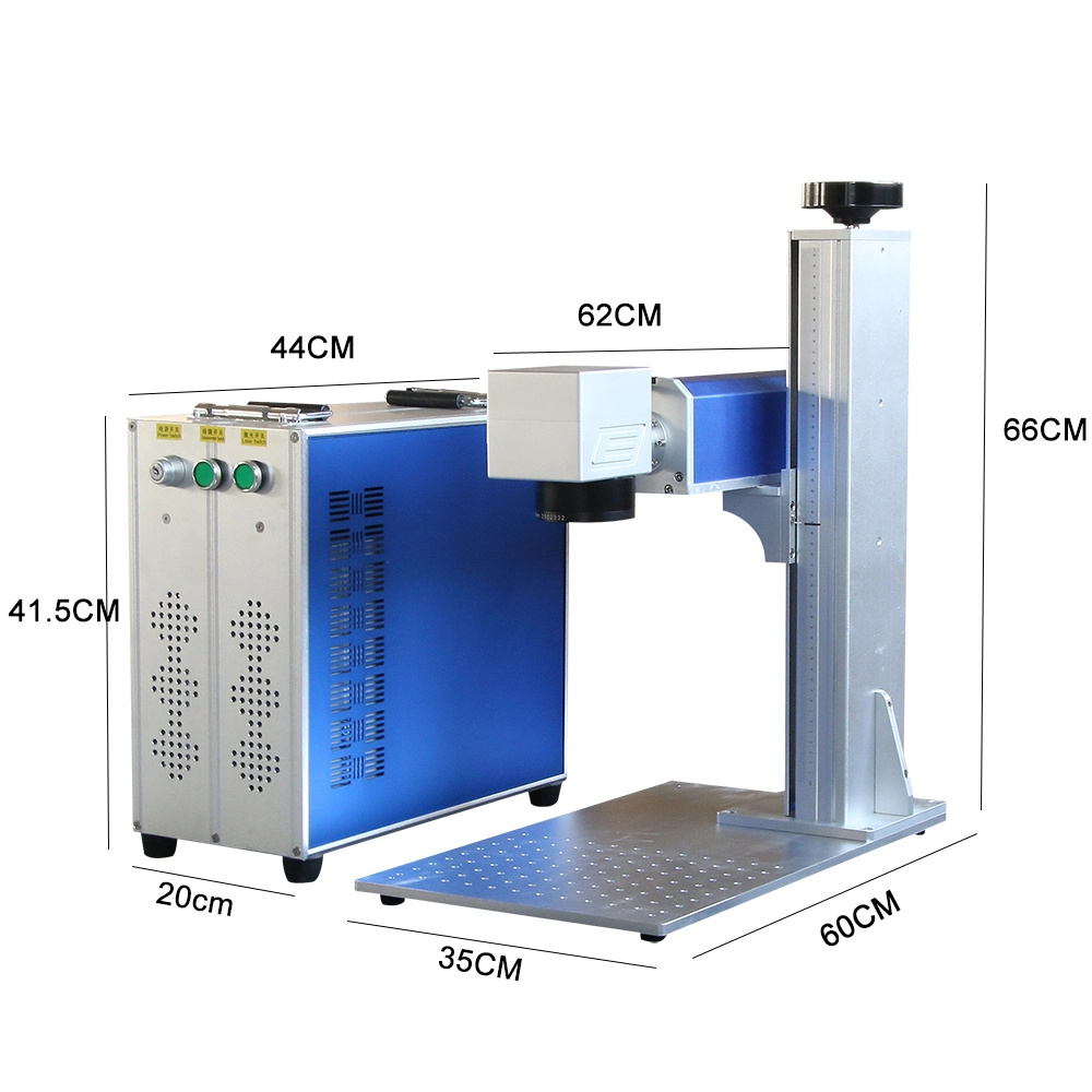 Split Portable 3D Dynamic Focus 20W 30W 50W 60W Fiber Laser Marking Machine for Curved Surface