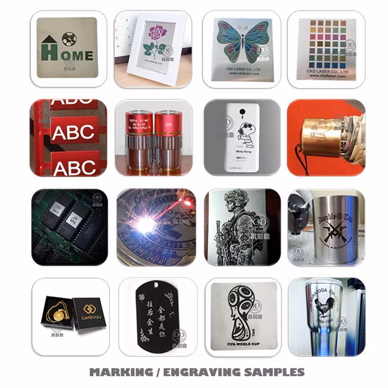 イエティカップ上の30kgミニ密閉型自動焦点レーザーロゴマーキング機械